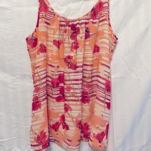 Sleeveless adjustable strap blouse